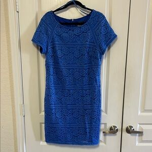 Jessica Howard Blue Lace Dress Size 14